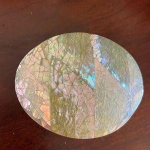 Abalone Shell Belt Buckle Large Size Green beautiful brilliance